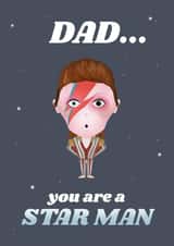 David Bowie Father's Day Card created by Courtney
