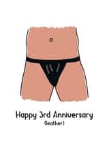 Naughty 3rd Anniversary (Leather) thong created by HabFab