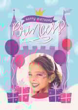 Personalised Birthday Photo Card created by Powerful Paper Co - Birthday Princess Fairytale Photo Card