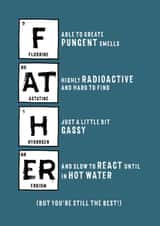 Fun Father's Day Chemistry Card - You're still the best created by The Paper Scientist