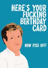 Gordon Ramsay Birthday Card created by Highgrove Cards