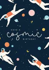 Space Cosmic Birthday Card created by Powerful Paper Co