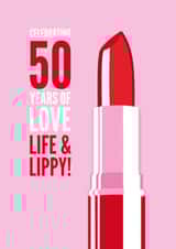 Glamorous Red Lipstick 50th Birthday Card created by Diva Doodle Designs