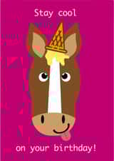Stay Cool Horse Birthday Card created by Kristify Creative