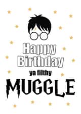 Harry Potter Muggle Birthday Card created by Kristify Creative