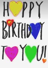 Happy Birthday Hearts created by Opal Designs By Nicola