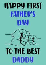 Cute First Father's Day Card For Daddy created by Nidd And Rigg!