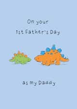 Cute First Father's Day Card - Dinosaurs - New Daddy created by Doodle Keg