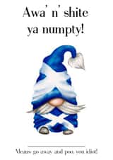 Scottish Slang Rude Typography Card created by Tracey T