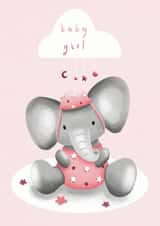 New Baby Girl Card created by Caley Veitch Illustration
