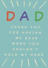 Having my back Father's Day Card created by Petals and Letters