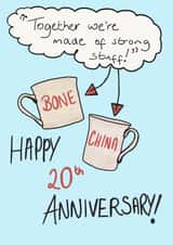 Happy 20th Anniversary! - Bone China created by Amelia Paveley