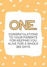 First (1st) birthday card created by Letters & Lines