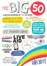 THE BIG 50 birthday card created by The Boy and the Bear