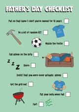 Father's Day Checklist card created by Rebecca Cooper Design