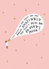 Miss You Card created by Helen Mackay