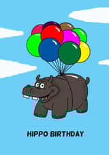 Hippo Birthday Card created by Cheeky Boar