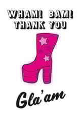 Glam Rock Thank You card created by Anna Ratty