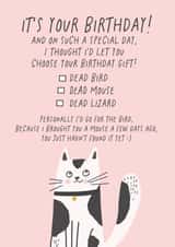 Funny Cat Gifts Birthday Card created by Nicky Laatz