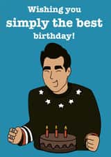 David Rose Schitt's Creek inspired birthday card created by Karentoons