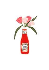 Tomato Ketchup flower bouquet card created by Alice Clarke