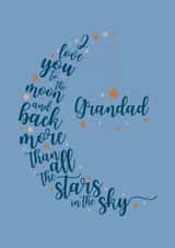 Grandad I love you to the moon and back card created by Ellie's Little Studio