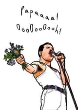 Funny Freddie Mercury Fathers Day Card/ Birthday Card - Bohemian Rhapsody - Papaaaa OooOooOooh! created by Drewit
