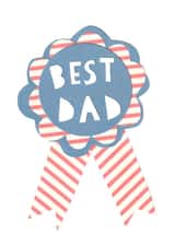 Best Dad Rosette Father's Day card created by Little Red Apple