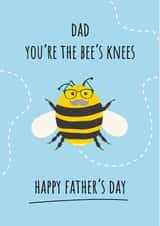 Bee's knees Father's Day card 1001 created by The Northern Bird
