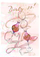 Prosecco 30th Birthday card created by Lena Zinovieva