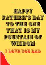 Happy Father's Day fountain of wisdom created by JOJO's cards