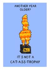 CAT-ASS-TROPHY Birthday Card created by Meg Lillicrap Studio