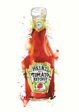 Ketchup Card created by Georgina Luck Illustration