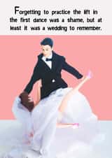 First Dance Wedding To Remember - Funny wedding card created by Go La La!