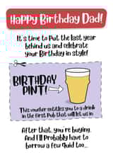 Dad's Birthday Pint! created by Codfish Design