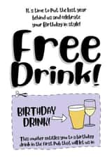 Free Drink! (voucher) created by Codfish Design