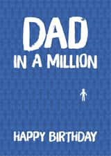 Dad in a Million Birthday card created by Codfish Design