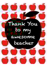 Thank You Teacher Apple Card created by Her Joyful Heart