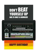 TR808 AGE IS ONLY A NUMBER! Birthday card. created by RetroMotion Artwork