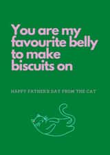 cat dad father's day card - belly biscuits  created by blue's muse