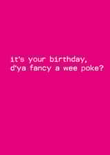 Fancy a Wee Poke birthday card created by Harley Moon Designs