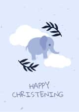cute elephant christening card created by ERC Design