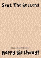 Rude Birthday Card - Spot The Bellend created by Pink Peach Cards