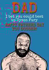 Tyson Fury Boxing Father's Day Card created by Gibbo The Doodler