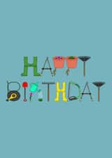 Gardening / Allotment Birthday Card created by @hairheadsart