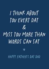 Cards to Heavan - miss you more than words can say created by Percy & Pearl