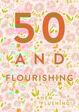 50th Birthday Menopause joke card created by Envy Row