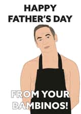 Friday Night Dinner Father's Day card from your bambinos! created by Iconicus Design