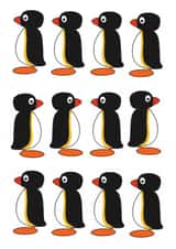 Pingu Cartoon Happy Birthday Penguin Card Noot-Noot! created by Alexia James