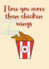 Chicken Wings Love Card created by @RoseDesignCards